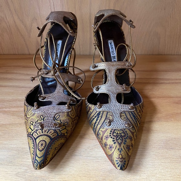 Manolo Blahnik 100th Anniversary Evening Heels. - Picture 2 of 11